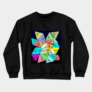 New geomatric  triangles shapes pattern colorful design Crewneck Sweatshirt